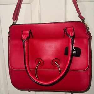 Cesca❤️Red Leather Handbag NWT